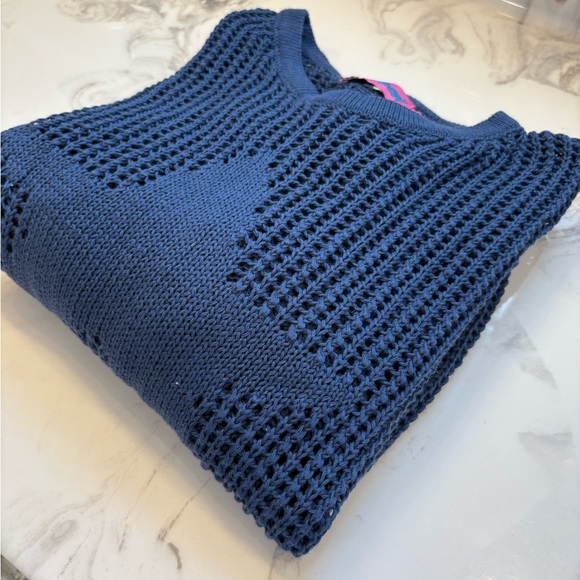 Edikted Seeing Stars Oversized Knit Sweater Blue Size Small - Picture 8 of 9